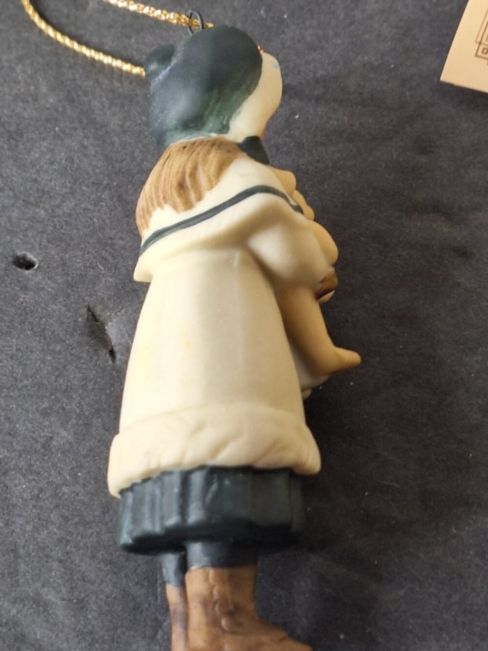 Jan Hagara 1986  ornament NIKKI with Santa doll Vintage 3" tall - Picture 4 of 13